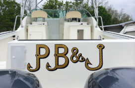 pb&j boat lettering