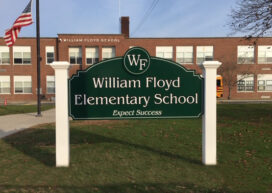 Wm Floyd Elementary carved sign