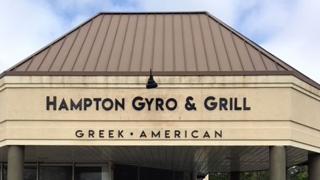 Hampton Gyro & Grill dimensional sign